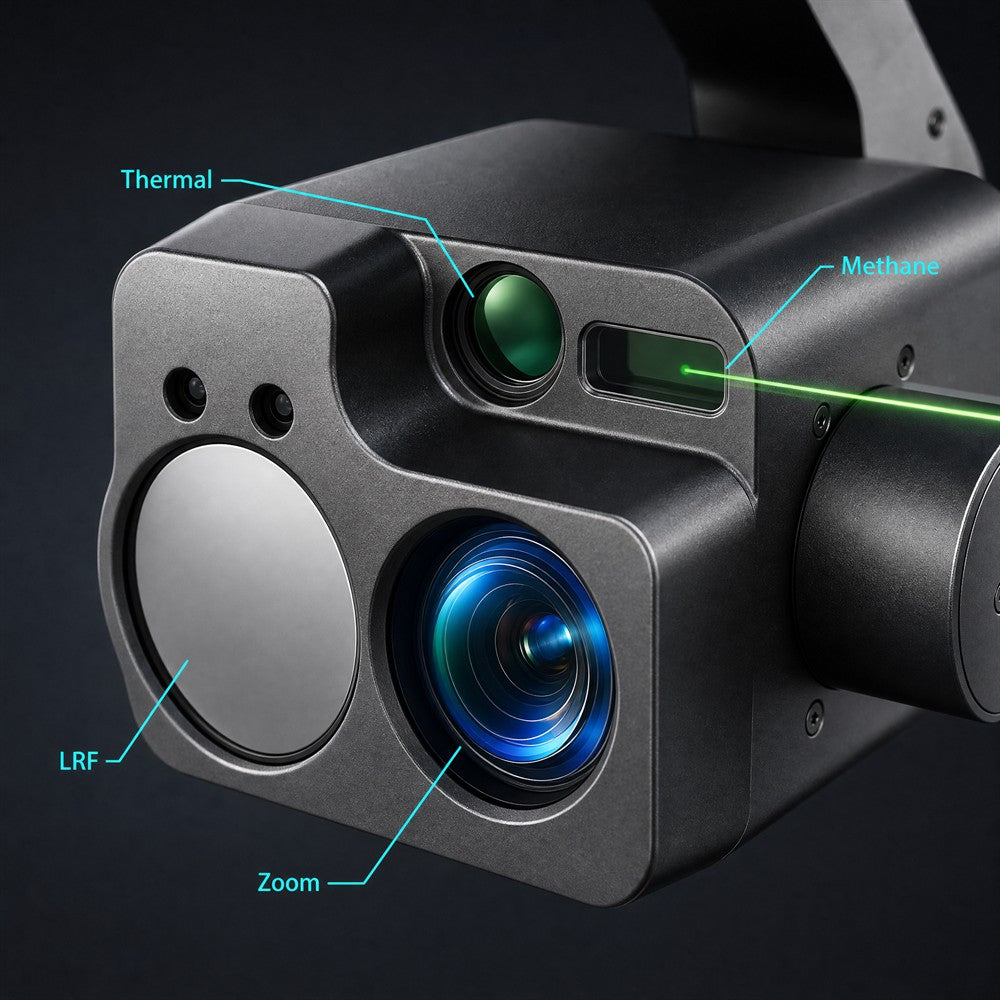 LGU-M1 Laser Methane Detection UAV Gimbal with 40× Zoom & Thermal Imaging