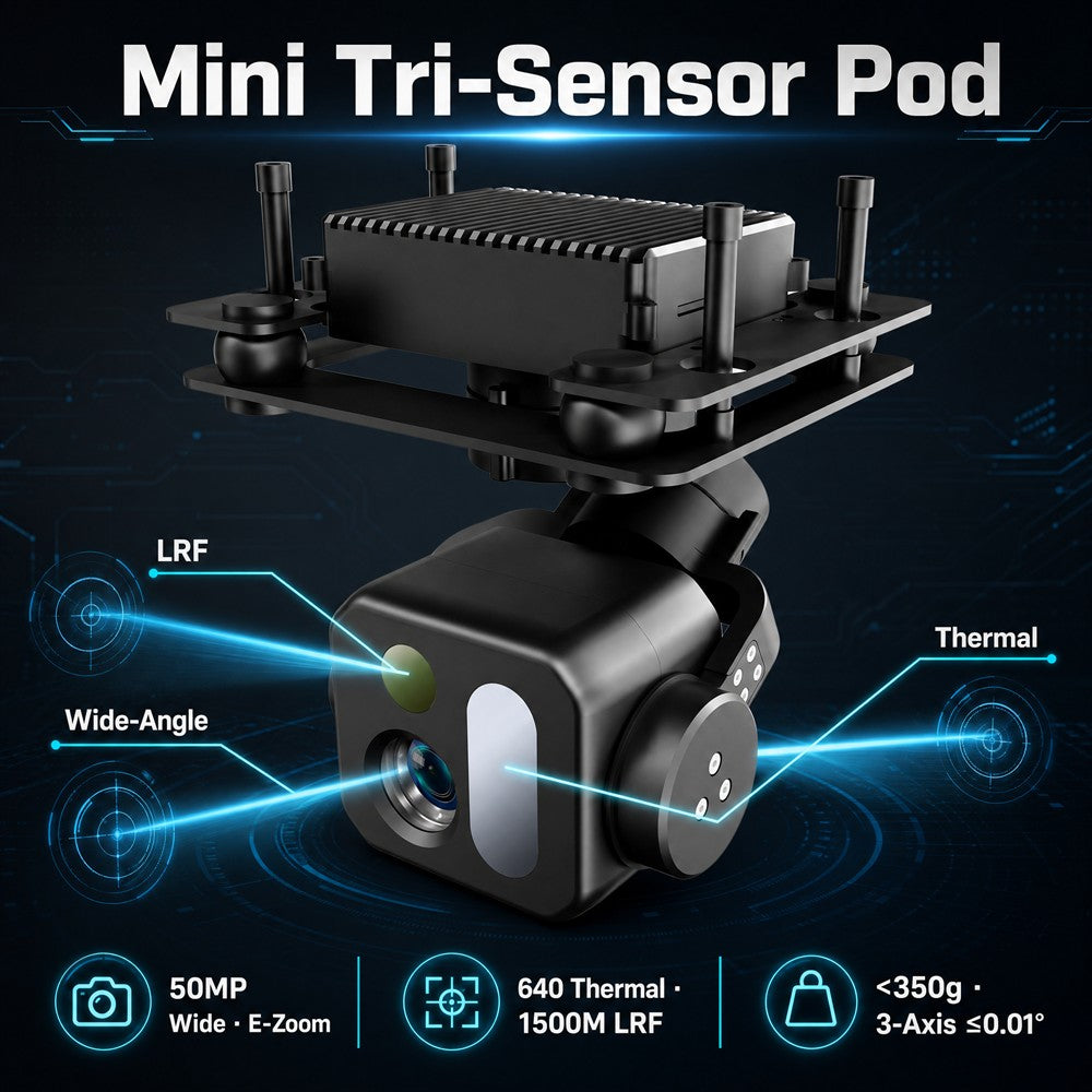 SGU-HS2-M0 50MP Thermal UAV Gimbal with Laser Rangefinder