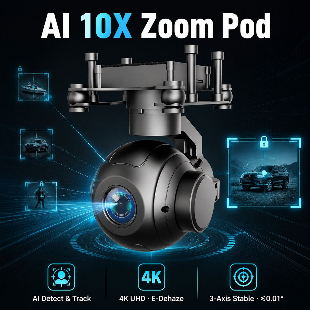 SGU-HS5-B10R 10× Optical Zoom 4K 3-Axis UAV Gimbal Camera