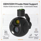Lightweight dual-sensor drone gimbal camera Used for railway inspection