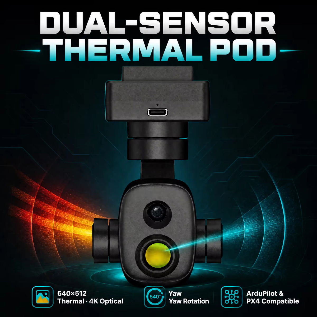 ZT6 Mini Dual Sensor Gimbal 4K 30X Zoom