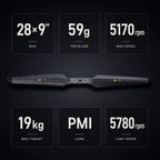 T-motor HEP-L 28x9 Carbon Fiber Propeller (28-inch)