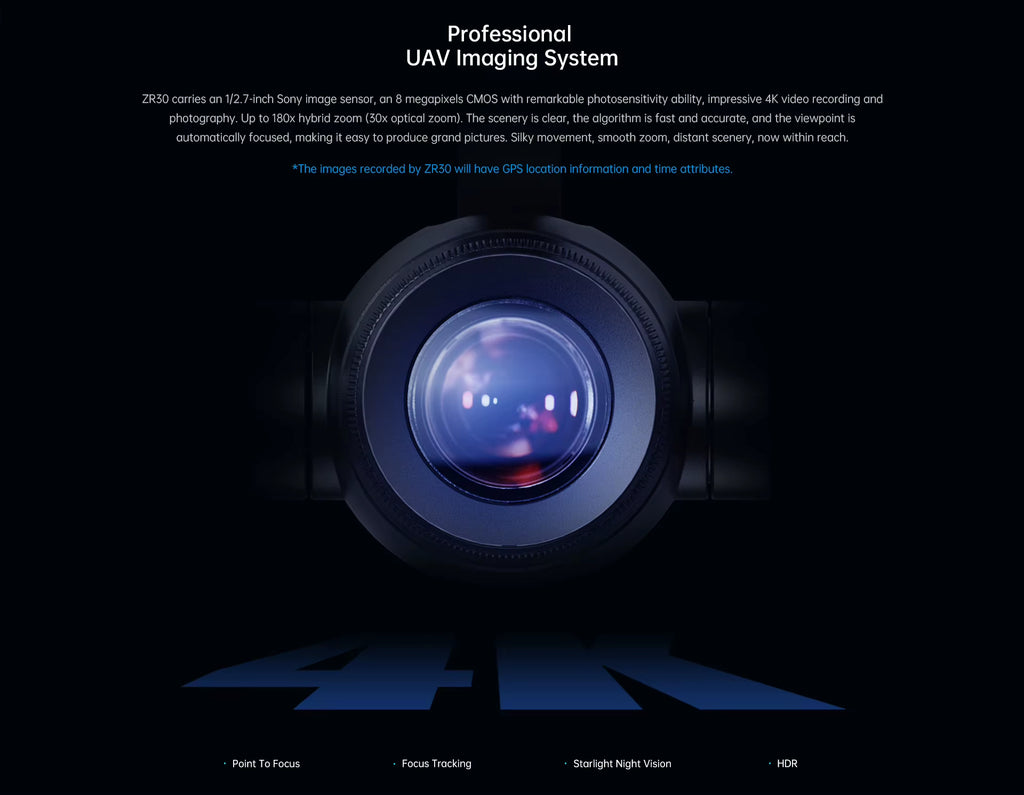 ZR30 4K 30X Hybrid Zoom Gimbal Camera