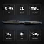T-motor HEP-S 30x10.5 carbon fiber propeller 30 inches
