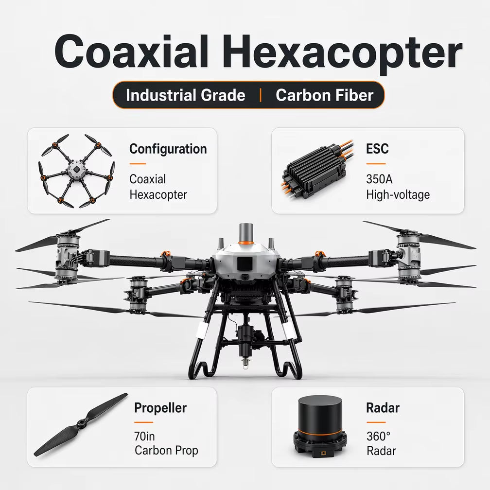 KF-200 Heavy Lift Aerial Platform 180KG Payload RTK