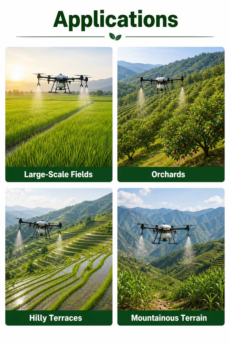 Dron agrícola de esparcimiento de fertilizante Z80