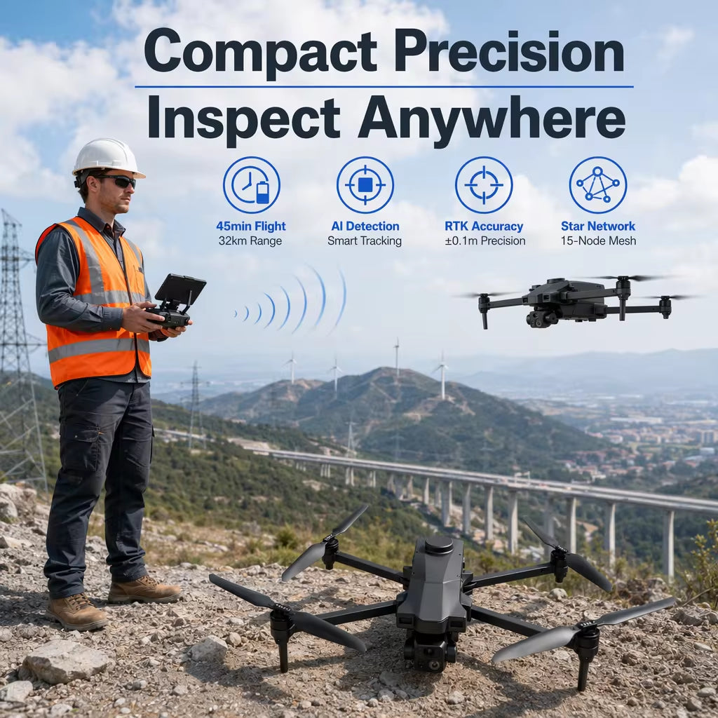 3T 45min 32km Range Enterprise UAS RTK