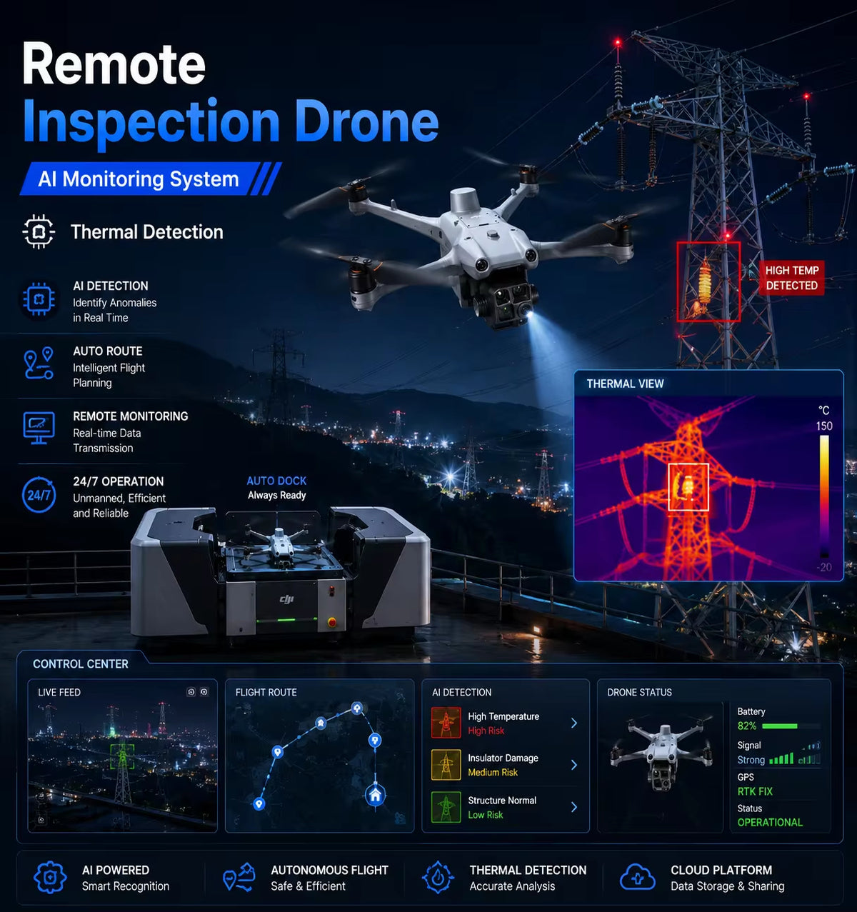 MATRICE 4TD Remote Inspection Drone