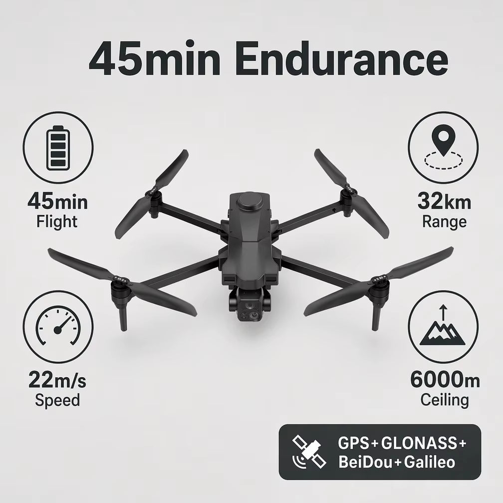 3T 45min 32km Range Enterprise UAS RTK