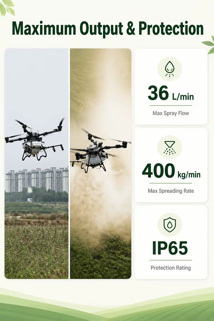 Dron agrícola de esparcimiento de fertilizante Z80