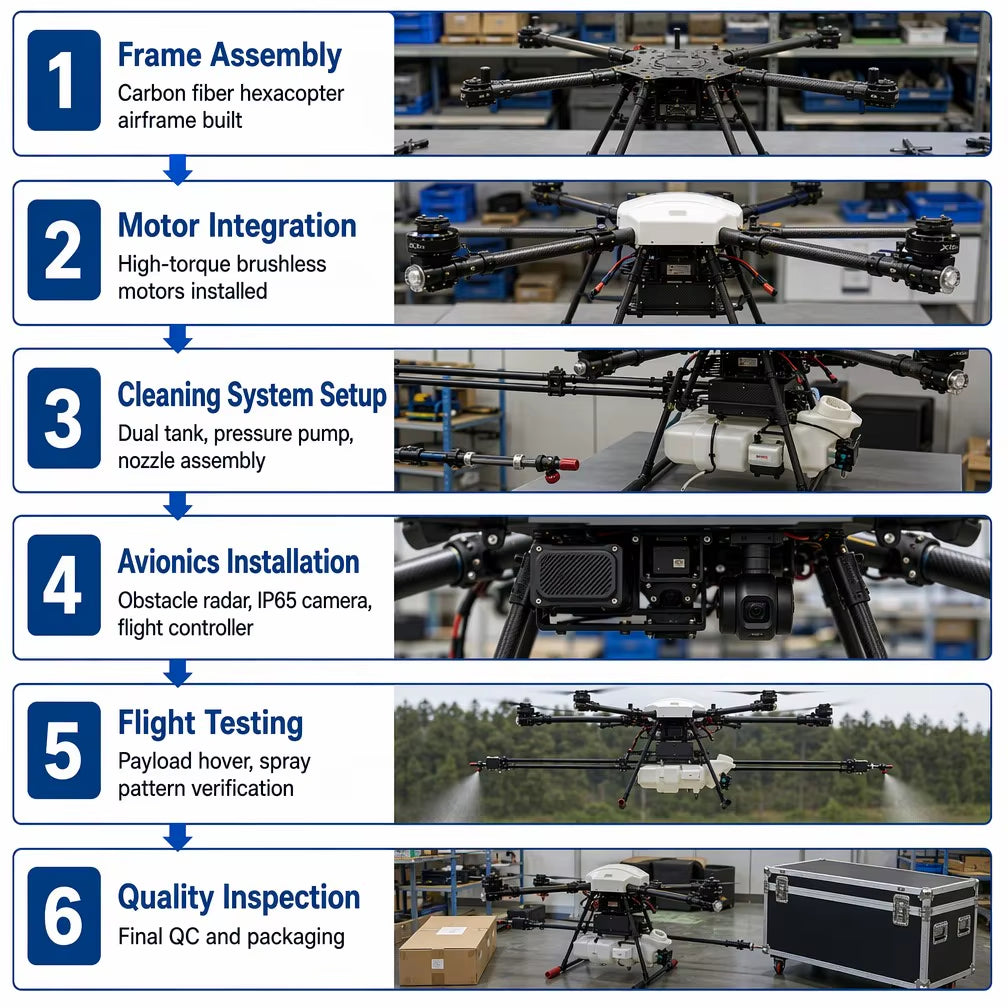 SZFF F100 4-Axis Heavy Load Industrial Cleaning UAV Foldable Carbon
