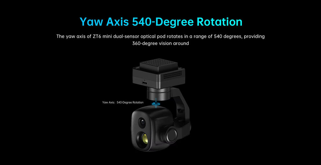 ZT6 Mini Dual Sensor Gimbal 4K 30X Zoom
