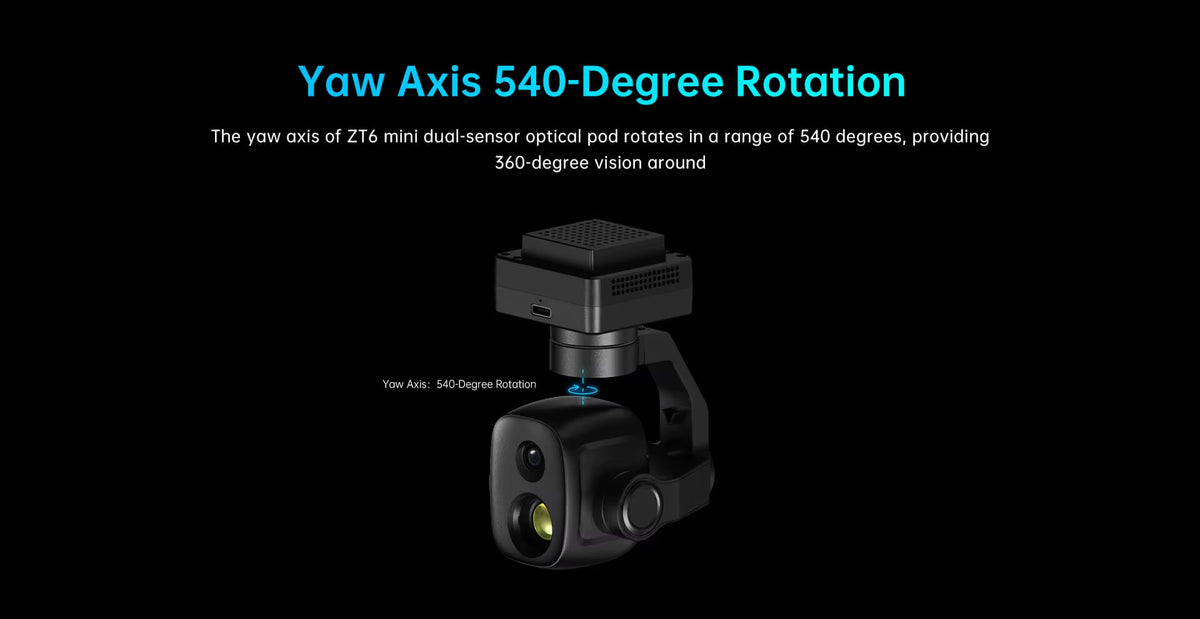 ZT6 Mini Dual Sensor Gimbal 4K 30X Zoom