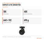 A102Pro Lightweight AI Aluminum Alloy Three-Sensor Drone Gimbal Camera