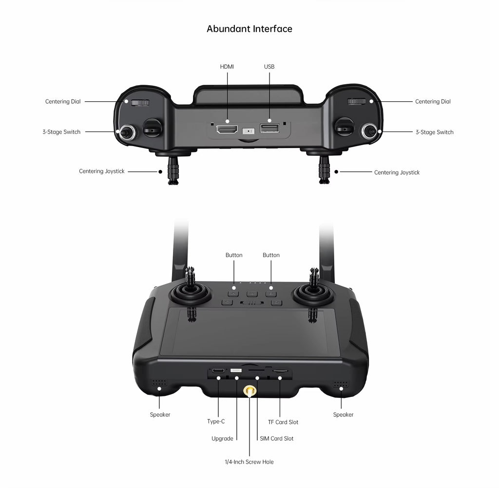 SIYI MK15 Enterprise-Grade Mini Drone Remote Controller