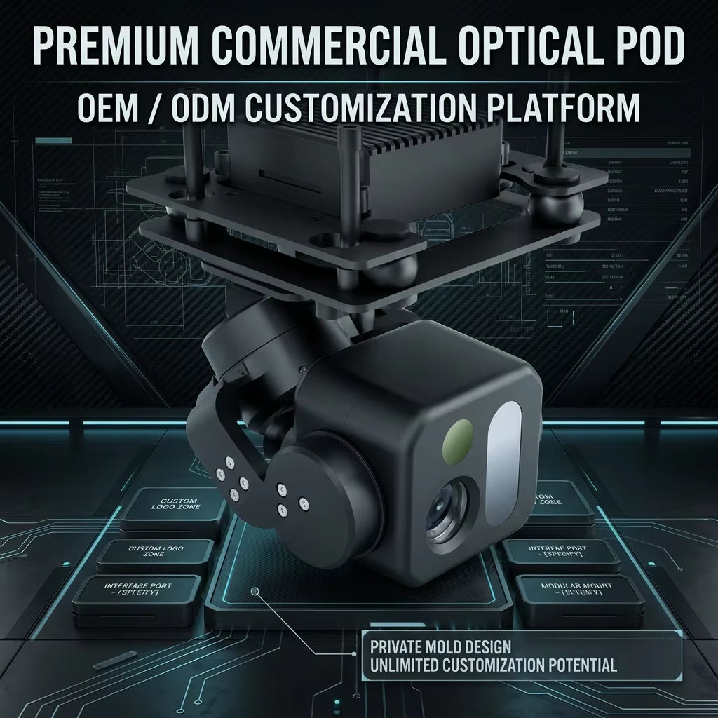 Mini Tri-Sensor Gimbal Pod 50MP Wide
