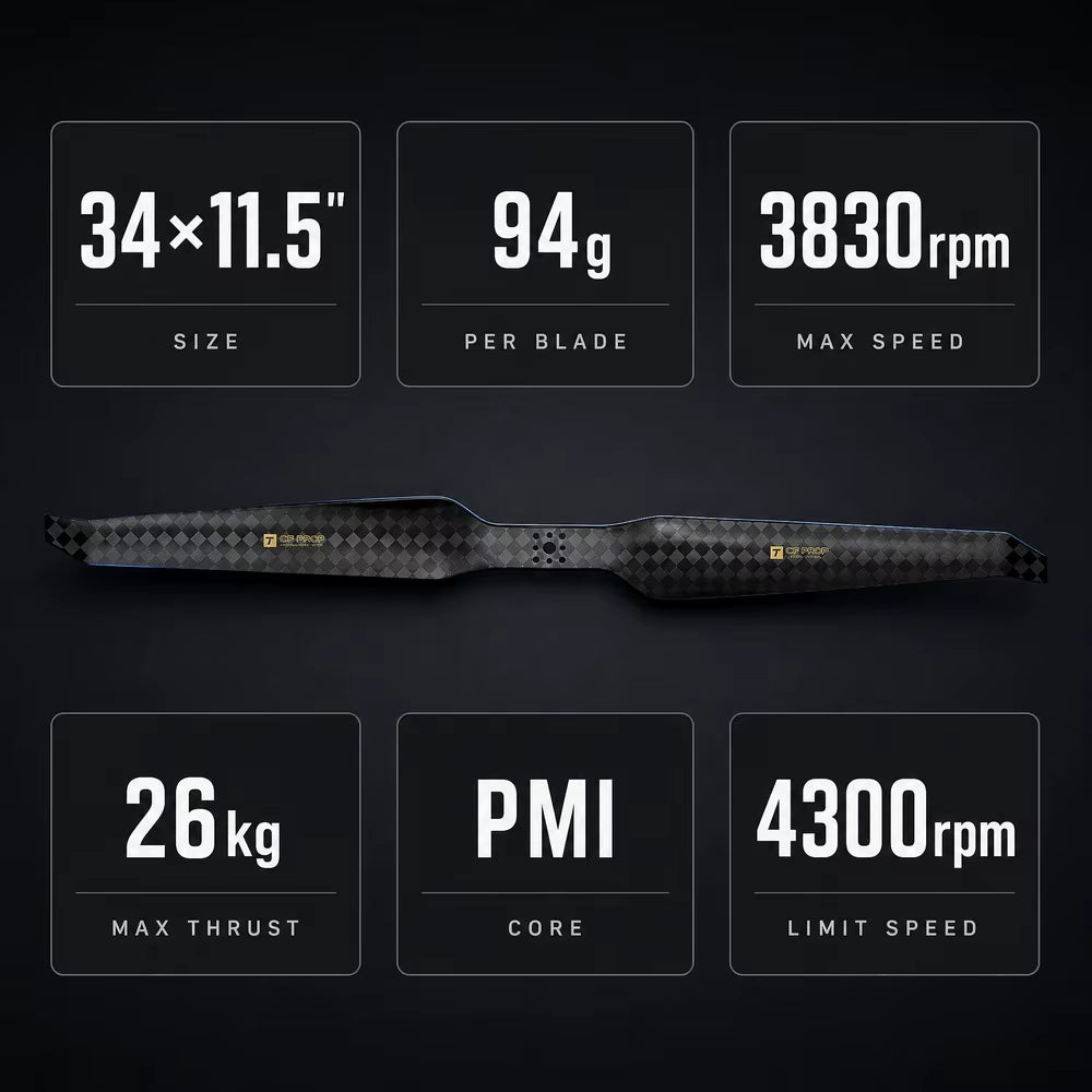 T-motor HEP-L 34x11.5 Carbon Fiber Propeller (34 inches)
