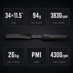 T-motor HEP-L 34x11.5 Carbon Fiber Propeller (34 inches)