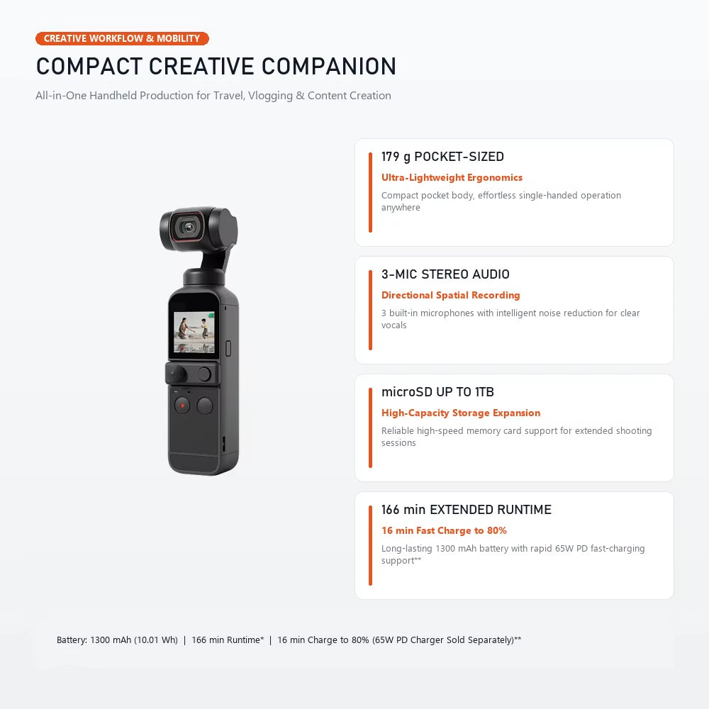 Osmo Pocket 3 1 Inch CMOS Pocket Gimbal Camera