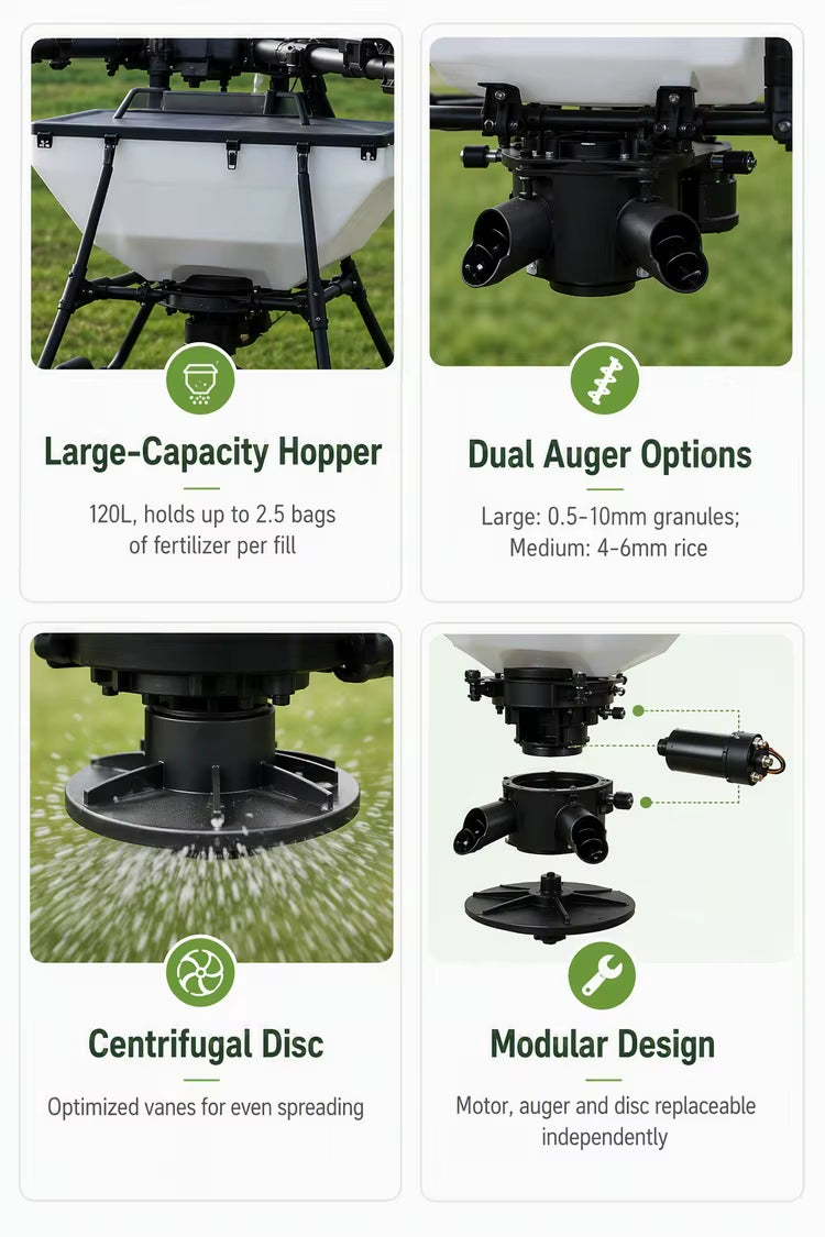 Dron agrícola de esparcimiento de fertilizante Z80