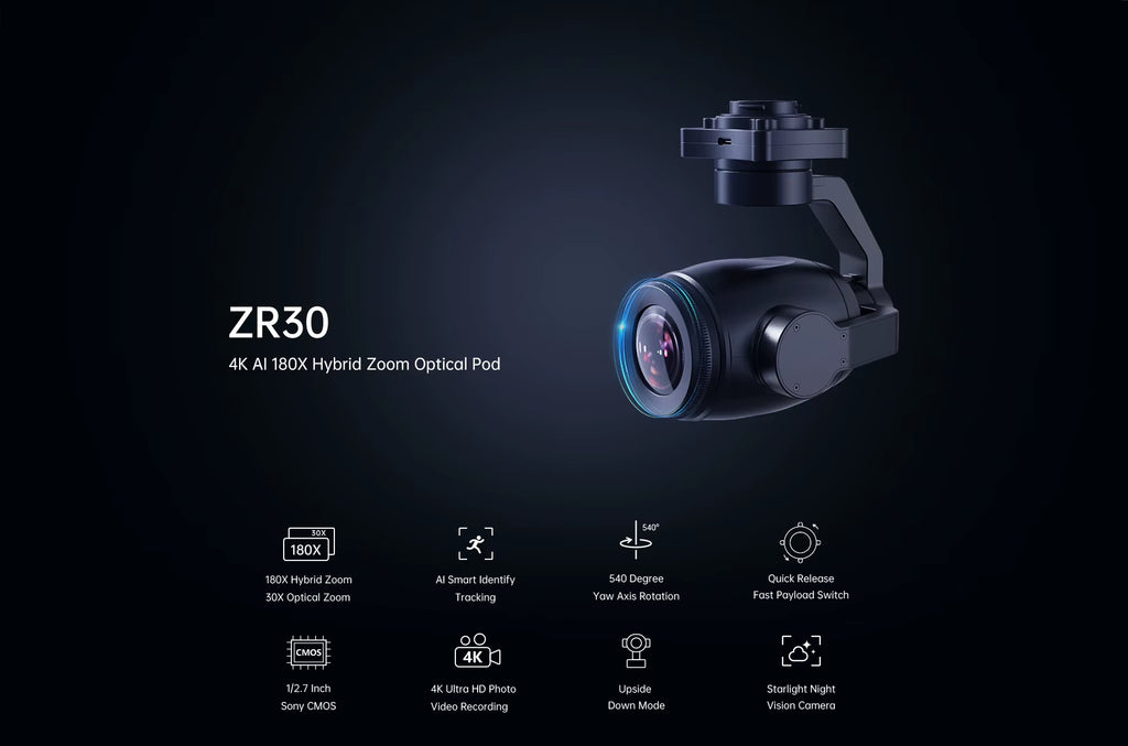 ZR30 4K 30X Hybrid Zoom Gimbal Camera