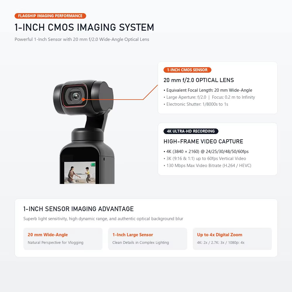 Osmo Pocket 3 1 Inch CMOS Pocket Gimbal Camera