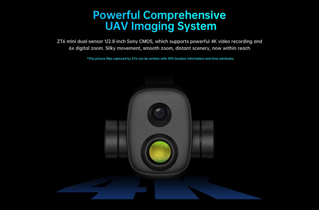 ZT6 Mini Dual Sensor Gimbal 4K 30X Zoom