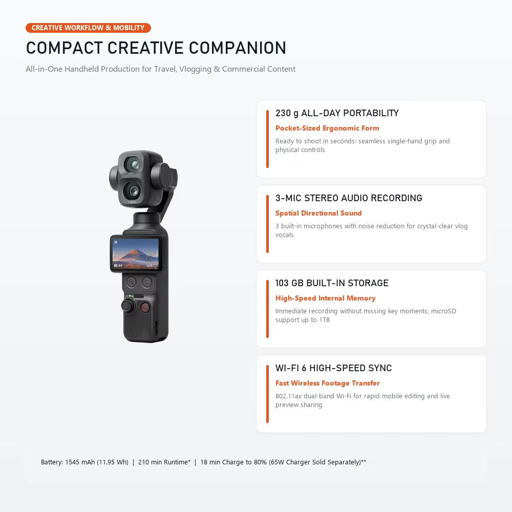 Osmo Pocket 4P Dual Camera Pocket Gimbal Camera