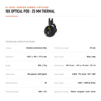 Lightweight dual-sensor drone gimbal camera Used for railway inspection
