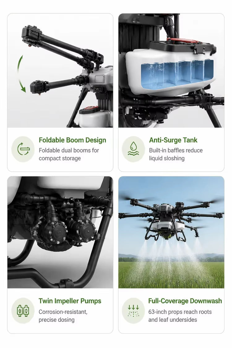 Dron agrícola de esparcimiento de fertilizante Z80