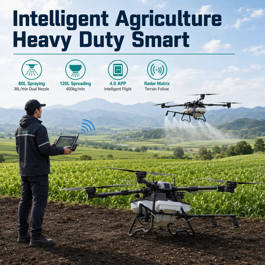 Dron agrícola de esparcimiento de fertilizante Z80