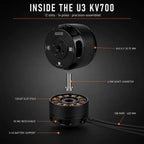 U3 KV700 12N14P external rotating brushless motor