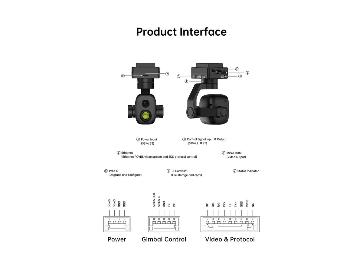 ZT6 Mini Dual Sensor Gimbal 4K 30X Zoom