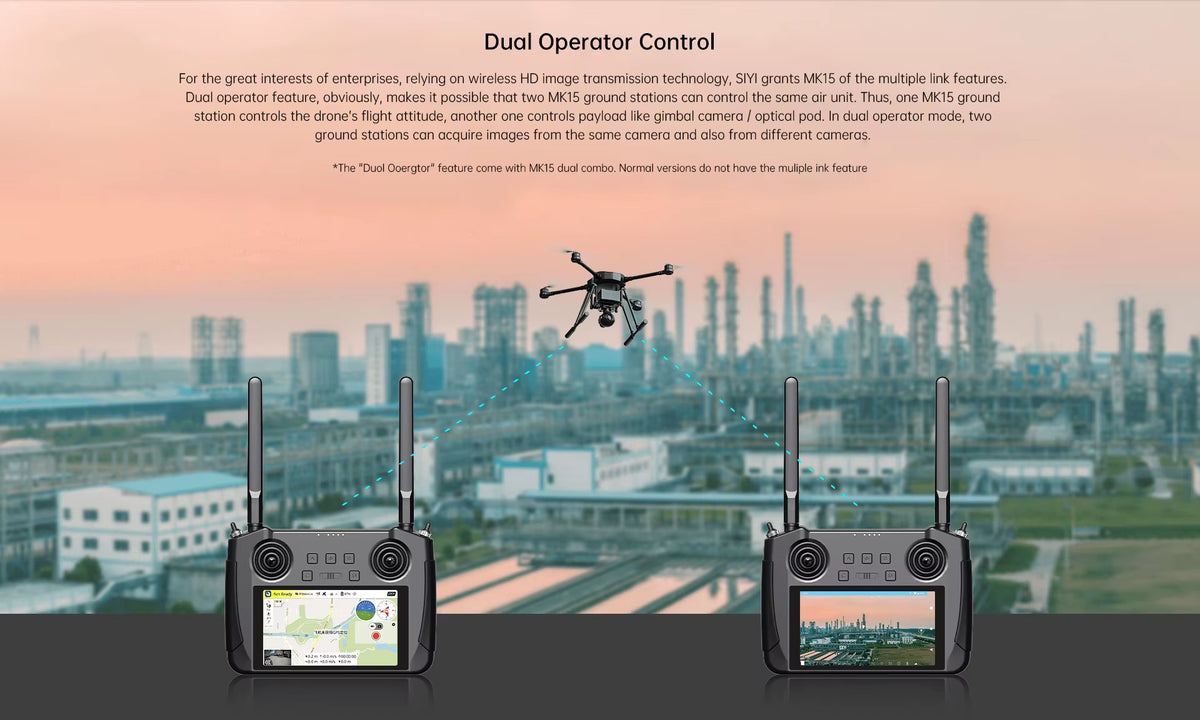 SIYI MK15 Enterprise-Grade Mini Drone Remote Controller