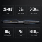T-motor HEP-S 26x8.8 Carbon Fiber Propeller (26-inch)