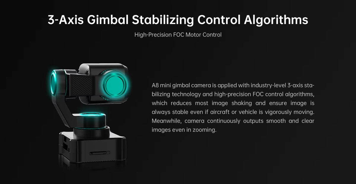A8 mini 4K AI Mini Zoom Gimbal Camera