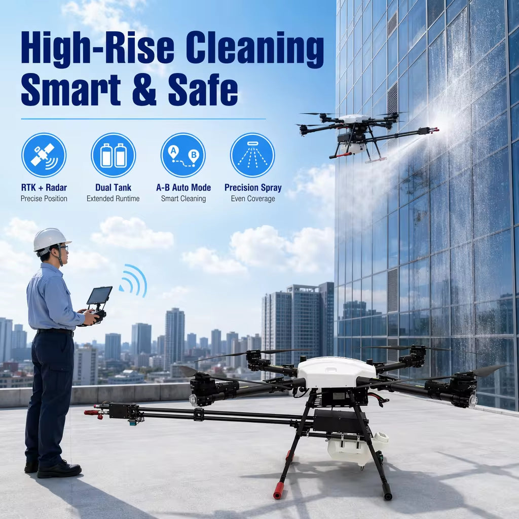SZFF F100 4-Axis Heavy Load Industrial Cleaning UAV Foldable Carbon