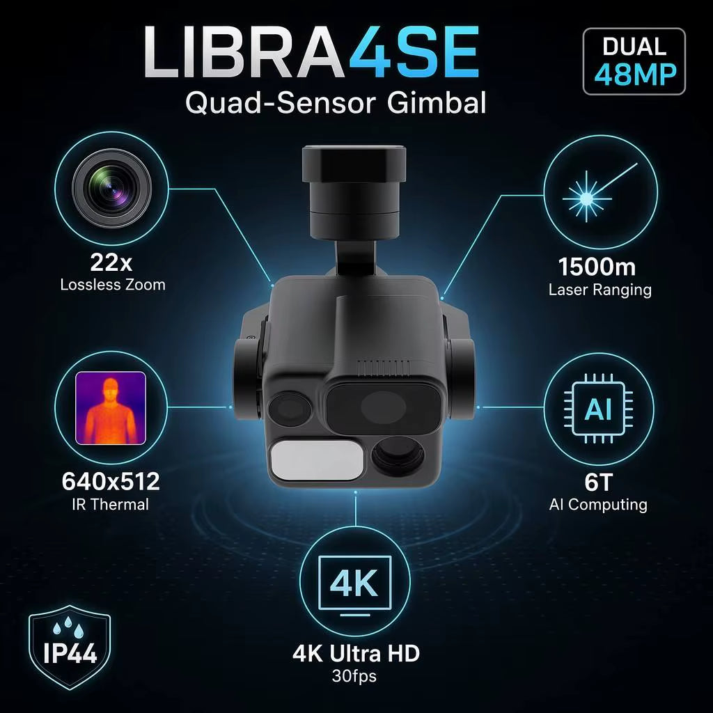 LIBRA-4SE four-sensor drone gimbal camera