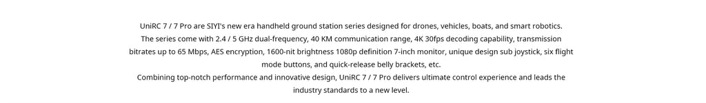 UniRC 7 Series Handheld Ground Station