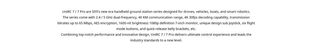 UniRC 7 Series Handheld Ground Station