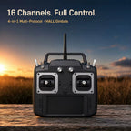 Transmisor de control remoto de 16 canales TX16S de código abierto con pantalla táctil de 4,3 pulgadas y cardán con sensor Hall.