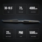T-motor HEP-L 30x10.5 Carbon Fiber Propeller (30 Inch)