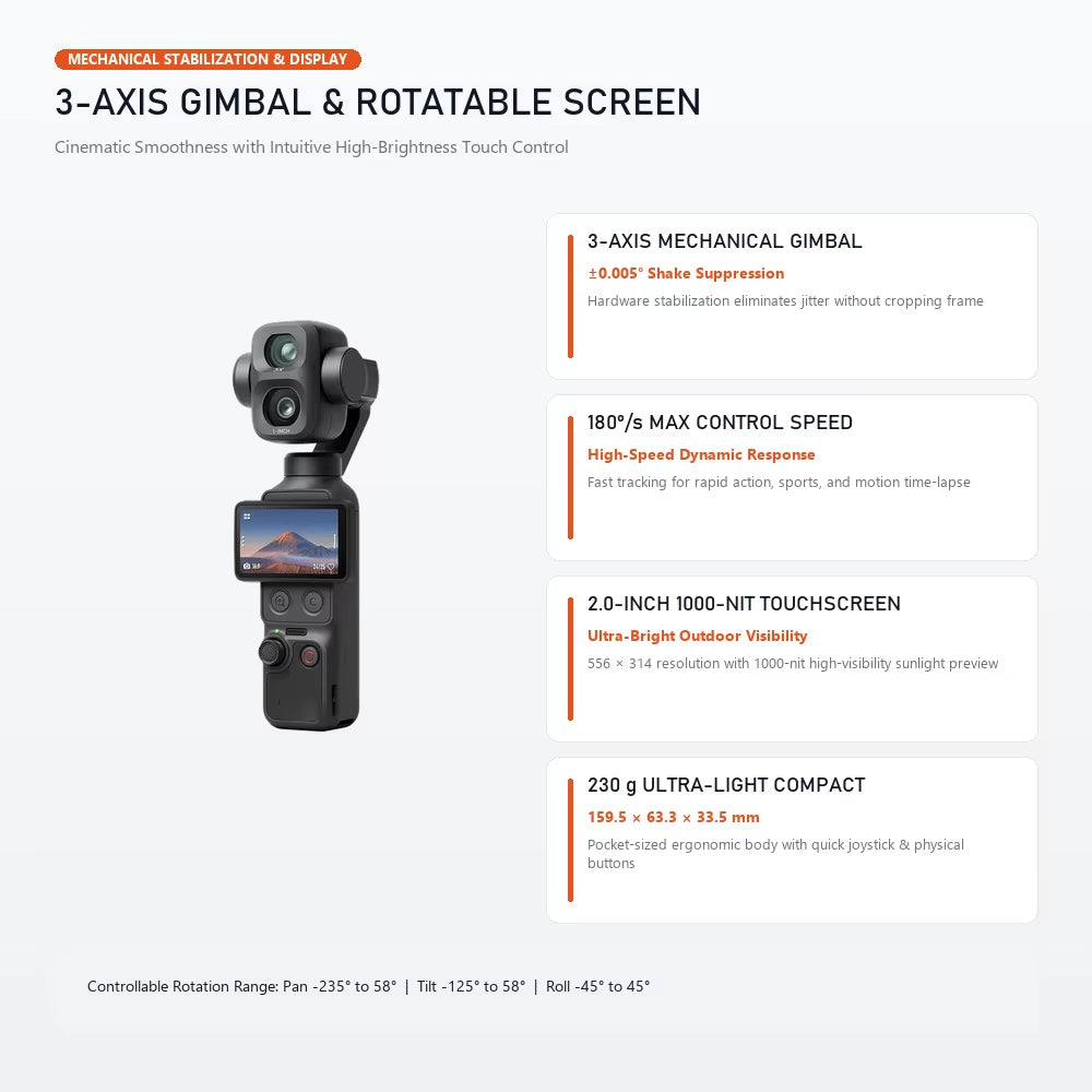 Osmo Pocket 4P Dual Camera Pocket Gimbal Camera