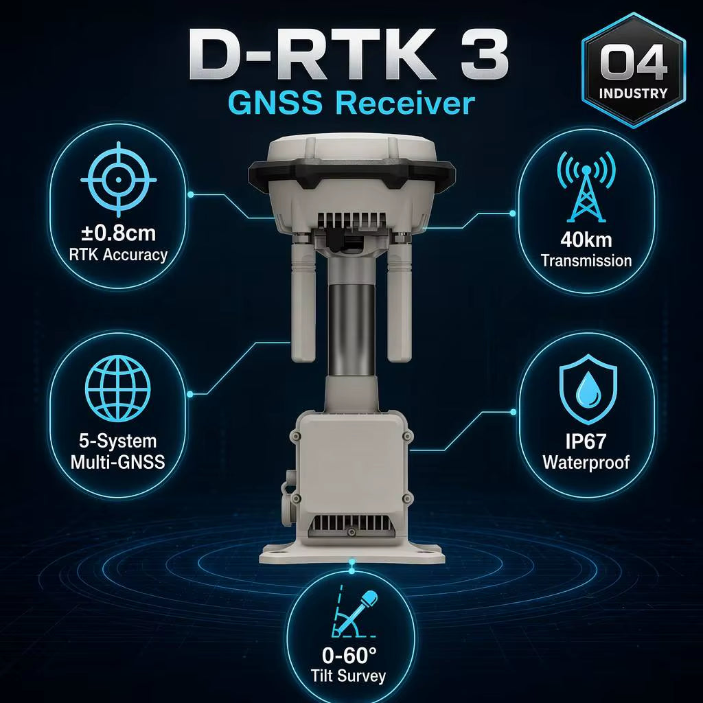 Drone GNSS RTK Receiver Module UAV Positioning Antenna Assembly Survey
