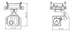 SGU-HS2-M0 front and side dimension drawing